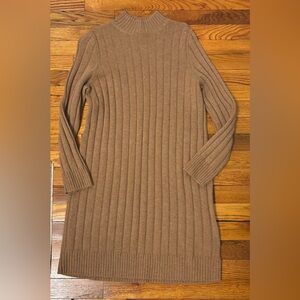 Madewell Ribbed Knit Dress in Brown